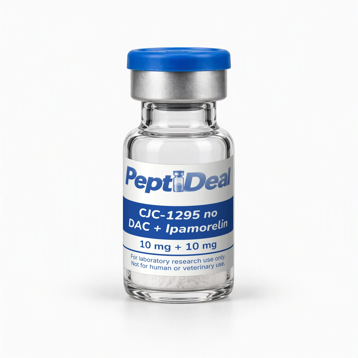 PeptiDeal-flacon: CJC-1295 no DAC + Ipamorelin 10 mg + 10 mg